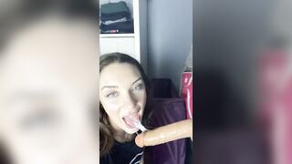 Dildo: 10 inches down the throat - no problem #2