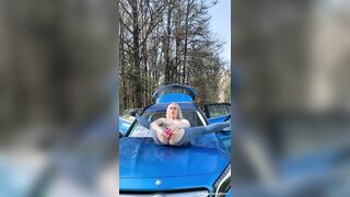 Dildo: Would you like to fuck me on a car hood in both of my holes????? #1