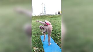 Dildo: I love to stretch and masturbate in public ???? #1