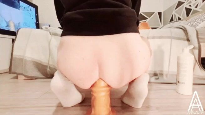 You Dont Know How Much I Love To Ride This Horse Dildo In My Ass
