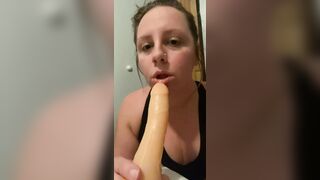 Suction Cup Dildo: Doesn't she have some amazing blowjob skills? #3