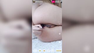 Suction Cup Dildo: Insta Leak - thin lines (her love her butt!) #3