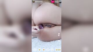 Suction Cup Dildo: Insta Leak - thin lines (her love her butt!) #5