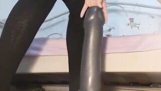 Huge Dildos: Raisawetsx deep dildo #2